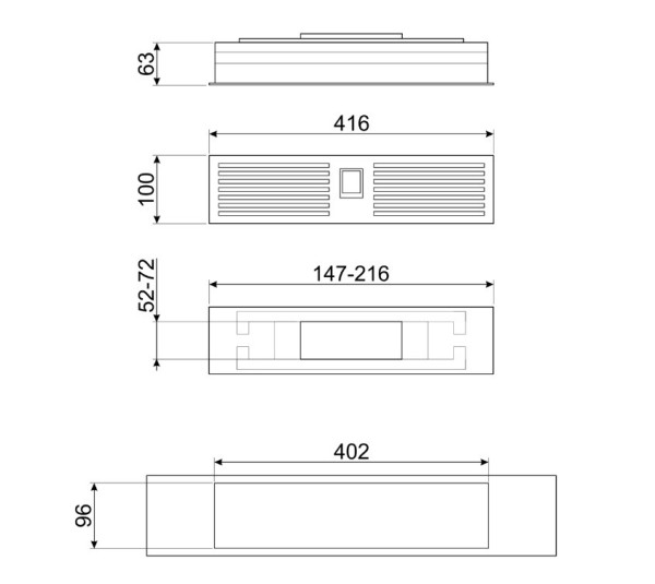 Accesoriu SMEG - GRIDKDH12 | Gratar filtru