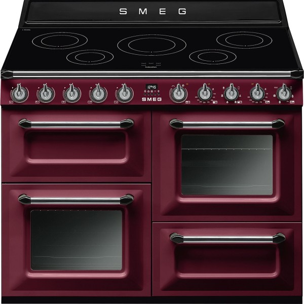 Aragaz cu inducție, SMEG, vișiniu - TR4110IRW