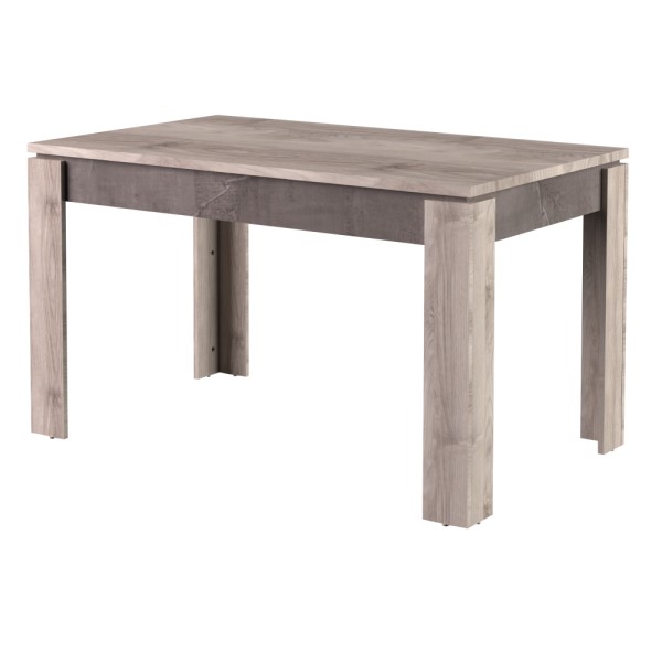 Masă dining extensibilă, castan Nairobi / onix, 130-175x80 cm, JESI