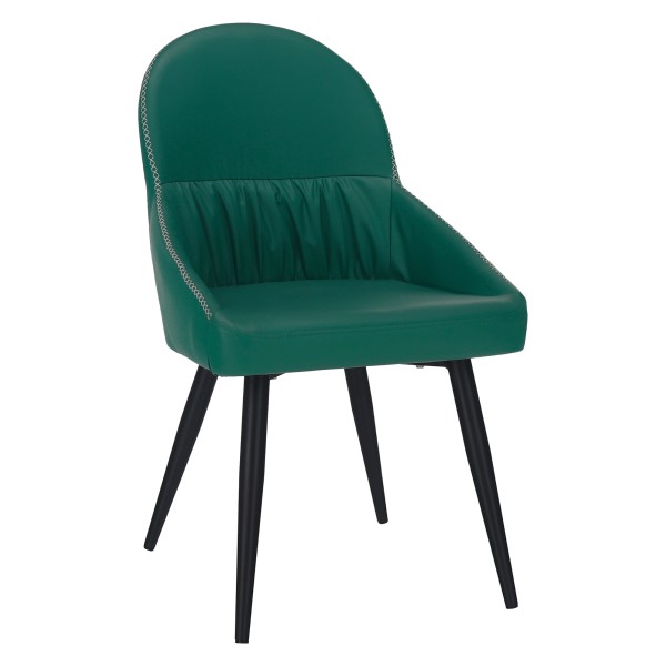 Scaun dining, verde/ metal, KALINA