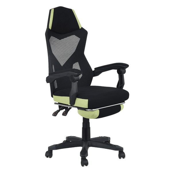 Scaun gaming, negru/ verde, TOM