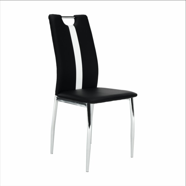 Scaun modern, negru/ alb, SIGNA