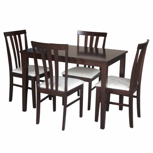 Set dining 1+4, wenge/ crem, LESLIE 