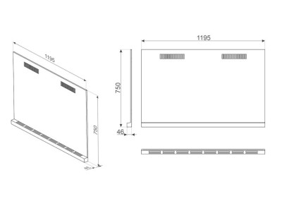 Accesoriu SMEG - KIT1CPF120X | Panou antistropi