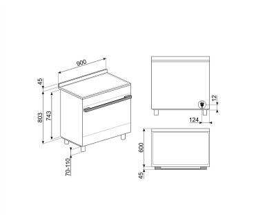 Aragaz cu inducție SMEG - CPF9IPWH