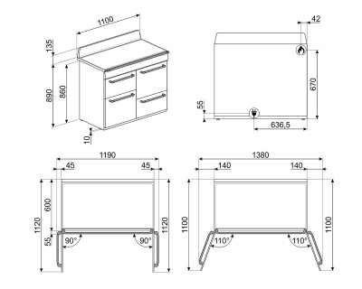 Aragaz dublu - TR4110X-1