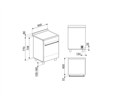 Aragaz electric, SMEG - CX68CM8