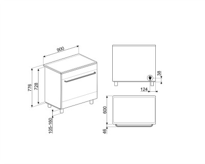 Aragaz SMEG - CG90IXT9