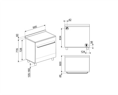 Aragaz SMEG I 5 zone - CG90X9