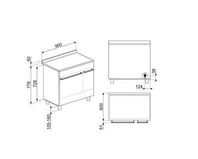 Aragaz SMEG - SUK92CMX9