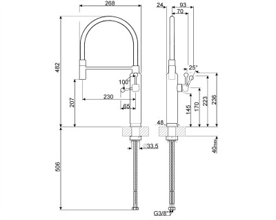 Baterie SMEG, negru - MDF50BL