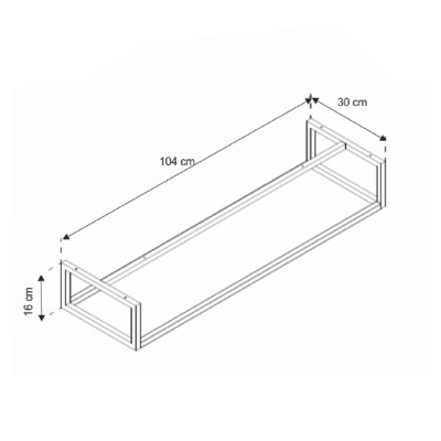 Bază din metal pentru comoda SPRING, negru