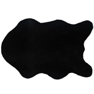 Blană artificială, neagră, 60x90 cm, LOLA