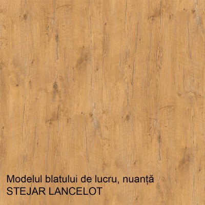 Cabinet inferior cu 3 sertare, stejar lancelot/ alb lucios, bucătăria VEGA 1