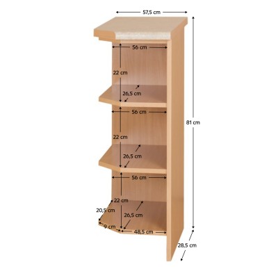 Cabinet inferior, stânga, arin, set LORA 28