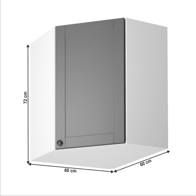 Cabinet superior, alb/ gri mat, set LAYLA