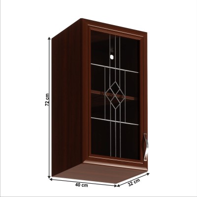 Cabinet superior G40S cu sticlă, stânga, nuc Milano, SICILIA