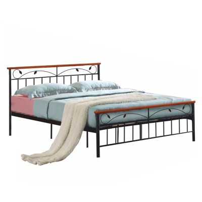 Cadru pat cu somieră lamelară, lemn cireş/ metal, 160x200 cm, MORENA