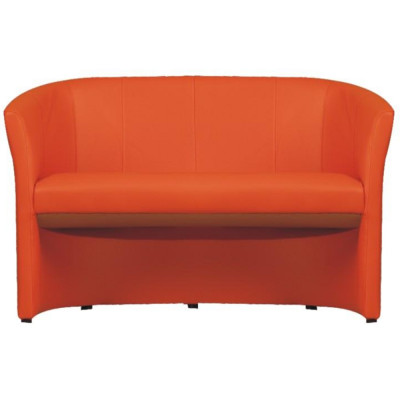 Canapea de club, piele ecologică portocalie, CUBA