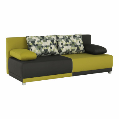 Canapea extensibilă,  gri/ verde, SPIKER