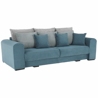 Canapea foarte spaţioasă, albastru, mentol, gri deschis, GILEN BIG SOFA