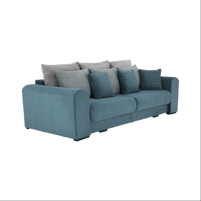 Canapea foarte spaţioasă, albastru, mentol, gri deschis, GILEN BIG SOFA