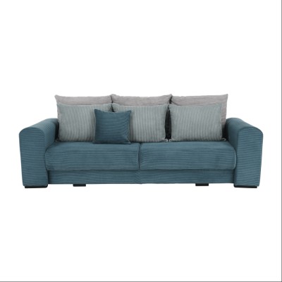 Canapea foarte spaţioasă, albastru, mentol, gri deschis, GILEN BIG SOFA