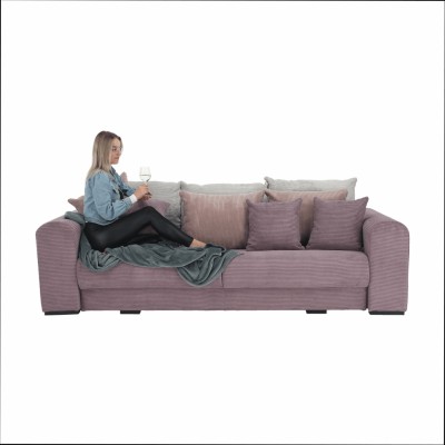 Canapea foarte spaţioasă, violet, roz învechit, bej, GILEN BIG SOFA