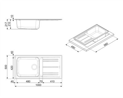 Chiuveta SMEG, crem - LZ150P