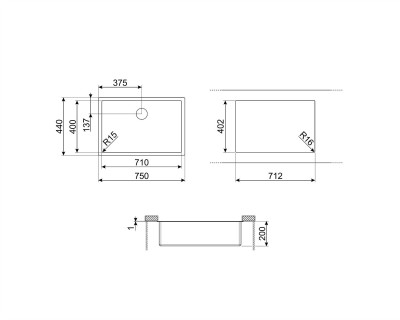 Chiuveta SMEG, cupru - VSTR71CUX