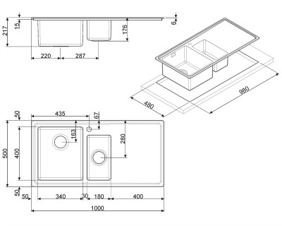 Chiuveta SMEG - LD102D-2