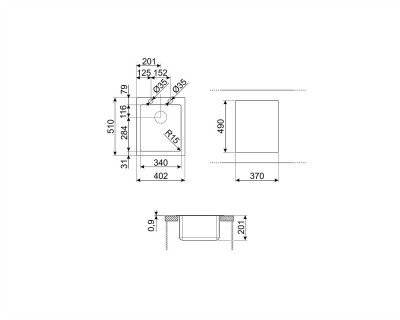 Chiuveta SMEG - LFT34RS