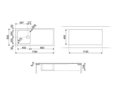 Chiuveta SMEG - SGE116.1D