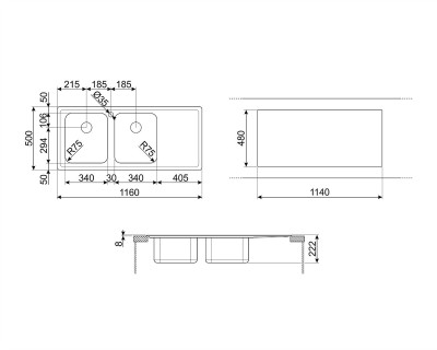 Chiuveta SMEG - SP116D