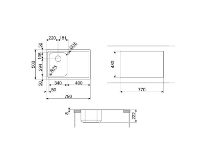 Chiuveta SMEG - SP791S-2