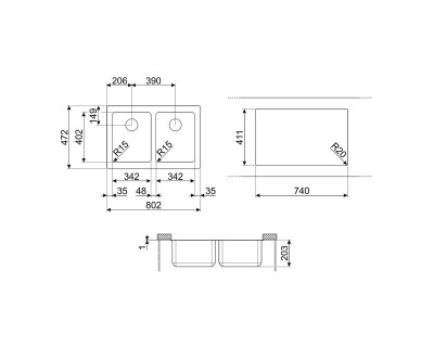 Chiuveta SMEG - VSTR3434-2