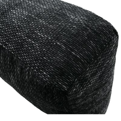 Colţar extensibil din piele ecologică și material textil, negru, ADRIANA