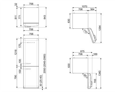 Combina frigorifica, negru - FAB38LBL5