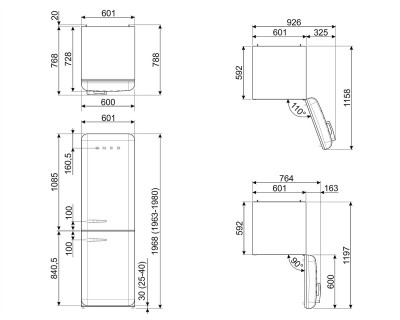 Combina frigorifica SMEG - FAB32RPG5