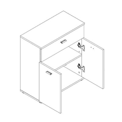 Comodă albă NENA 2