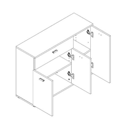 Comodă albă NENA