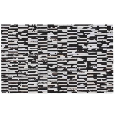 Covor din piele, maro/ negru/ alb, 120x180 cm, LUXURY 16