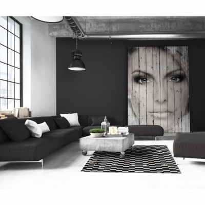 Covor din piele, maro/ negru/ alb, 141x200 cm, LUXURY 15