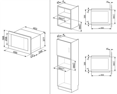 Cuptor cu microunde incorporabil SMEG - FMI017X