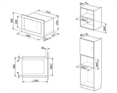 Cuptor cu microunde incorporabil SMEG - FMI325X