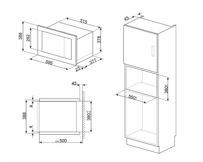 Cuptor cu microunde incorporabil SMEG - FMI425S