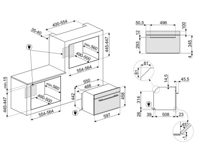 Cuptor incorporabil SMEG - SF4102VCS