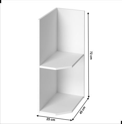 Dulap de colţ deschis, alb, bucătăria ROYAL 