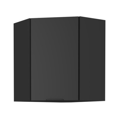 Dulap de colţ superior, negru, SIBER 60x60 GN-72 1F