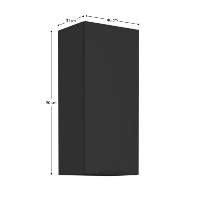 Dulap de sus, negru, SIBER 40 G-90 1F